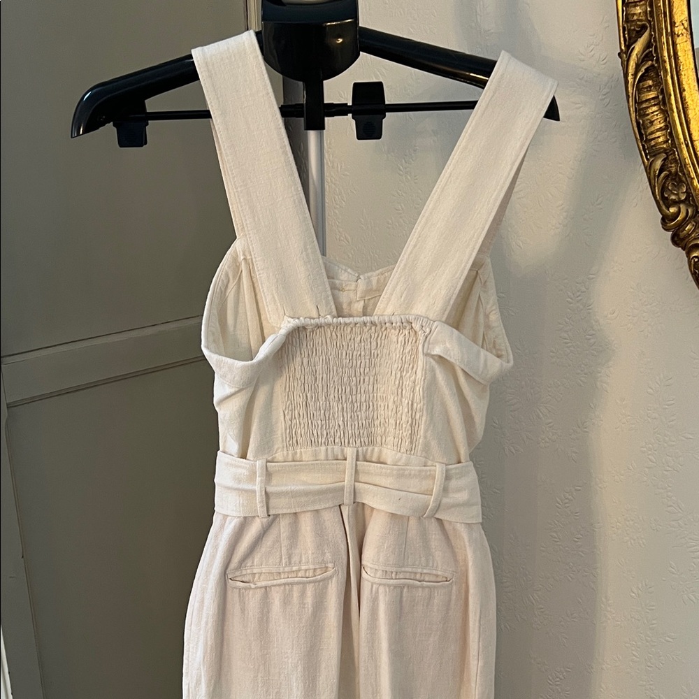 Anthropologie Linen Blend Cape Cod Sleeveless Jumpsuit with Belt - Picture 8 of 15